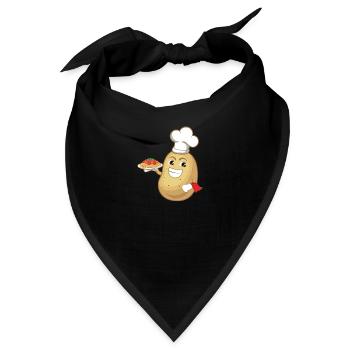 Spaghetti-Restaurant zum Servieren von Kartoffeln, - Bandana - Schwarz - Vorne