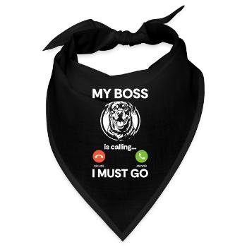Kampfhund Hundeliebhaber Rottie Hündin - Bandana - Schwarz - Vorne