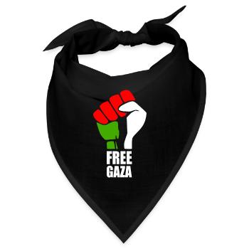 Free gaza - Bandana - Schwarz - Vorne
