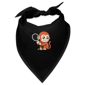 Badmintonschläger Cute Monkey Hobby Sports - Bandana - Schwarz - Vorne
