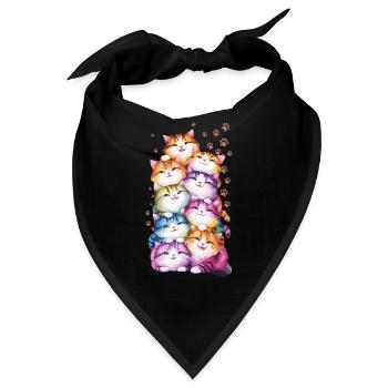 Niedliche Katze Pfoten Paw Katzenturm für - Bandana - Schwarz - Vorne