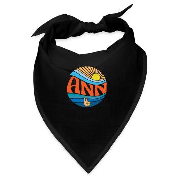 Ann Shirt Vintage Sunset Ann Groovy Tie Dye - Bandana - Schwarz - Vorne