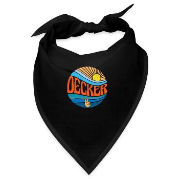 Decker Shirt Vintage Sunset Decker Groovy Tie Dye - Bandana - Schwarz - Vorne