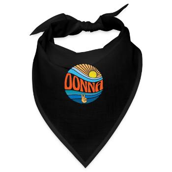 Donna Shirt Vintage Sunset Donna Groovy Tie Dye - Bandana - Schwarz - Vorne