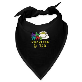 Puzzle und Tee-Puzzle Hobby - Bandana - Schwarz - Vorne