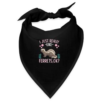 Frettchen Marder Frettchenbesitzer - Bandana - Schwarz - Vorne