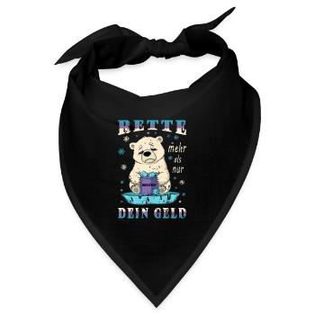 Eisbären Retten - Bandana - Schwarz - Vorne