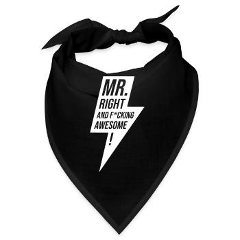 Mr Right - Bandana - Schwarz - Vorne
