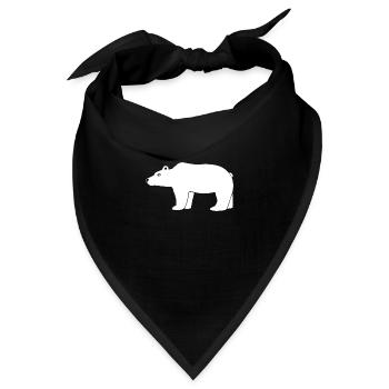 Wildtier, Grizzlybär, Zeichnung - Bandana - Schwarz - Vorne