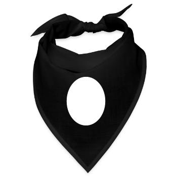 Hintergrund Ei Weiß - Bandana - Schwarz - Vorne