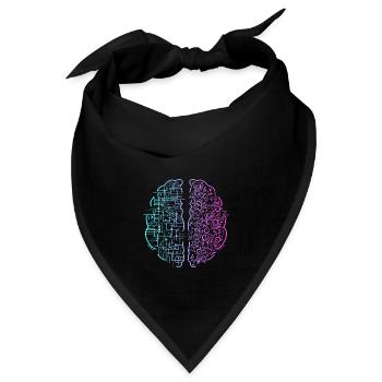 Linkes Gehirn rechts Gehirn - Bandana - Schwarz - Vorne