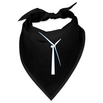 windmill windmuehle wind turbine windrad9 - Bandana - Schwarz - Vorne