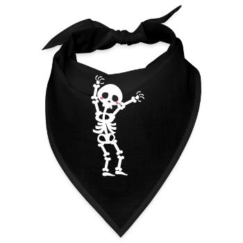 Skelett - Bandana - Schwarz - Vorne