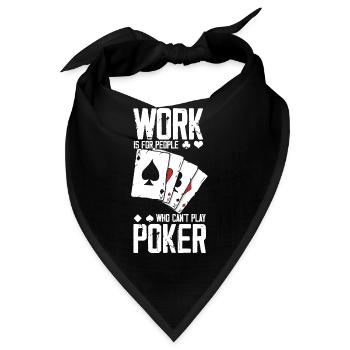 Poker - Bandana - Schwarz - Vorne