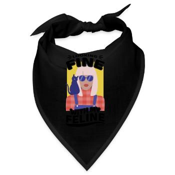 Katzenmama - Bandana - Schwarz - Vorne
