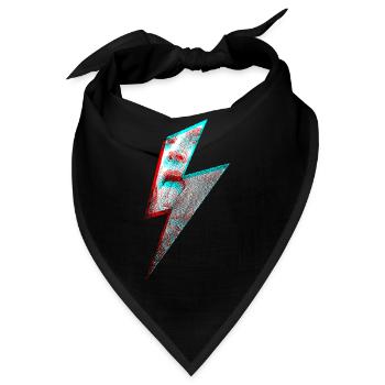 Rebellen-Blitz-Lecken - Bandana - Schwarz - Vorne
