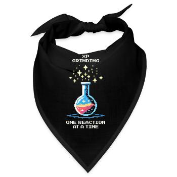 XP grinden – Reaktion für Reaktion | Chemie - Bandana - Schwarz - Vorne
