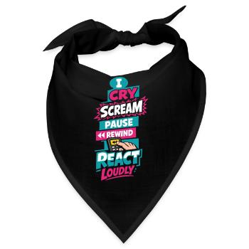 Anime-fangirl Schreit Anime-reaktion - Bandana - Schwarz - Vorne