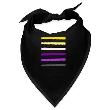 non binary stripe - Bandana - Schwarz - Vorne