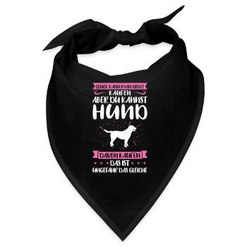 Hund Haustier Hundeliebhaber Geschenk - Bandana - Schwarz - Vorne