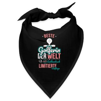 Beste Golferin der Welt - 100% Authentisch - Bandana - Schwarz - Vorne