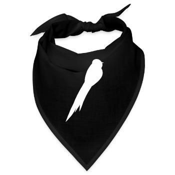 Vogel Falke Amsel Drossel Spatz Bussard Rabe - Bandana - Schwarz - Vorne