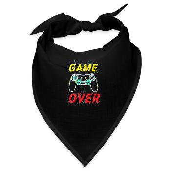 Game Over - Gamer Shirt - Bandana - Schwarz - Vorne