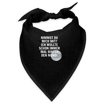 Hinter dem Mond Redewendung - Bandana - Schwarz - Vorne
