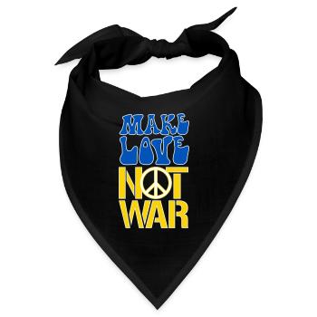 Make Love Not War | Ukraine Peace is the only way - Bandana - Schwarz - Vorne
