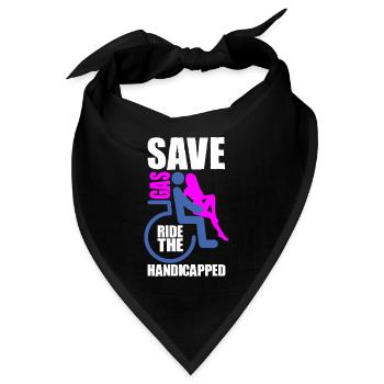 Behindert Humor Lustig - Bandana - Schwarz - Vorne