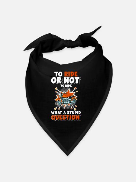 Retro Style Illustration - Bandana - Schwarz - Vorne