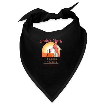 Nagelkreuz Glaube an Team Jesus 1 Kreuz 3 Nägel 4 - Bandana - Schwarz - Vorne