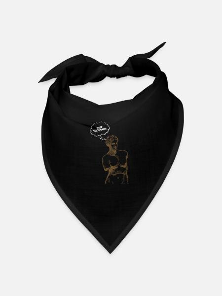 La statue a des pensées profondes - Bandana - noir