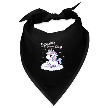 Jeden Tag funkeln Einhorn Magie Inspiration - Bandana - Schwarz - Vorne