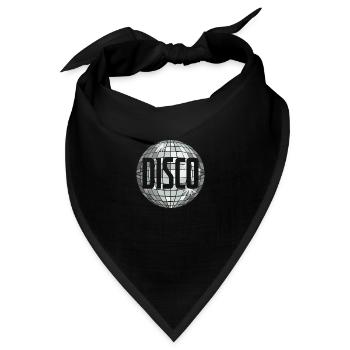 Disco Musik Ball Tanz Seventies Geschenk - Bandana - Schwarz - Vorne