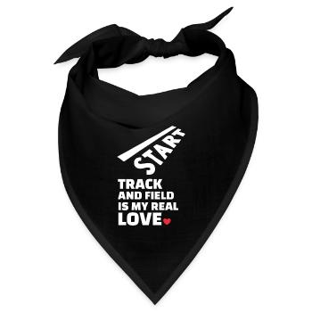 Ich Liebe Leichtathletik - Bandana - Schwarz - Vorne