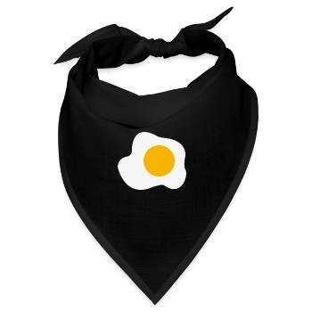 Spiegelei Grafik Frühstück Eigelb Liebhaber - Bandana - Schwarz - Vorne