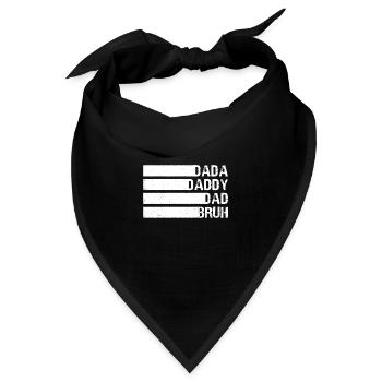 Männer Dada Papa Papa Bruh Vatertag Lustiger Vater - Bandana - Schwarz - Vorne
