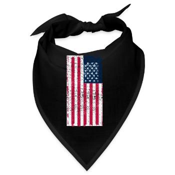 USA Flagge - Bandana - Schwarz - Vorne