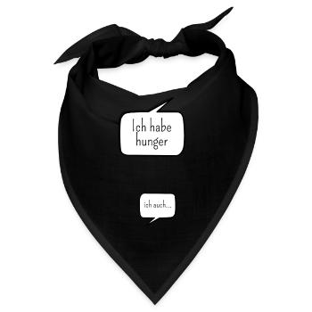 Sprechblasen Mutter und Kind Hunger - Bandana - Schwarz - Vorne