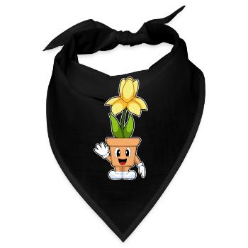 Lustige Narzisse - Bandana - Schwarz - Vorne