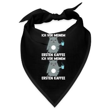 Katze Ich Vor Meinem Ersten Kaffe - Bandana - Schwarz - Vorne