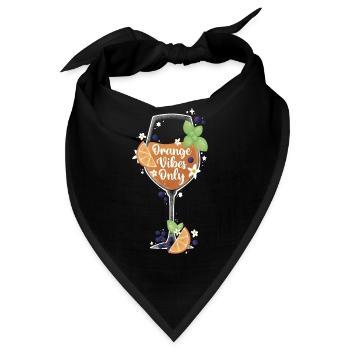 Orange Vibes Only –Spritz Getränk - Bandana - Schwarz - Vorne