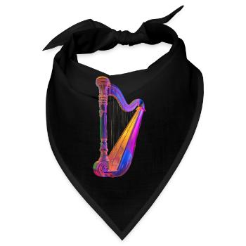 Harfe - Bandana - Schwarz - Vorne