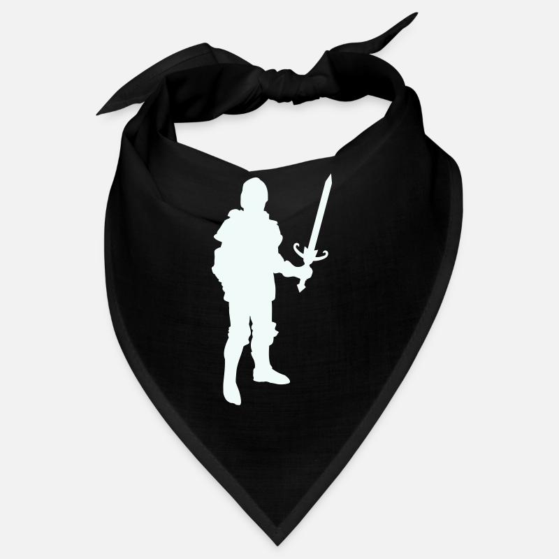 Silhouette de héros chevalier avec épée longue Bandana