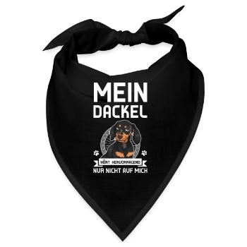 Dackel Hund Dackel Besitzer Geschenk - Bandana - Schwarz - Vorne