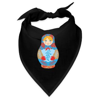 Matrjoschka Geschenk Puppe UdSSR Russland - Bandana - Schwarz - Vorne