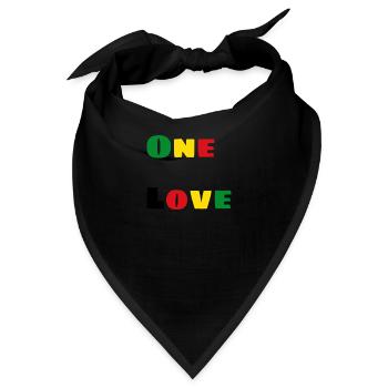 One Love - Bandana - Schwarz - Vorne
