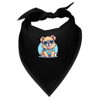 Cooler Welpe - Bandana - Schwarz - Vorne