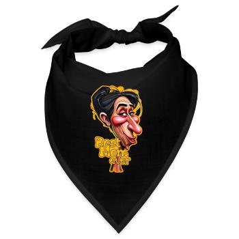 Caricature of a woman - Best Mom ever 1 - Bandana - Schwarz - Vorne